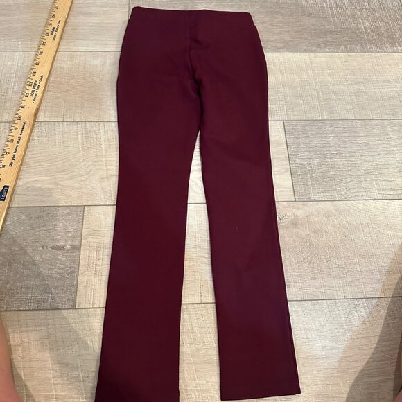 BROOKS BROTHERS FLEECE GIRLS SMALL PULL ON PANTS BURGUNDY RED - Picture 7 of 7